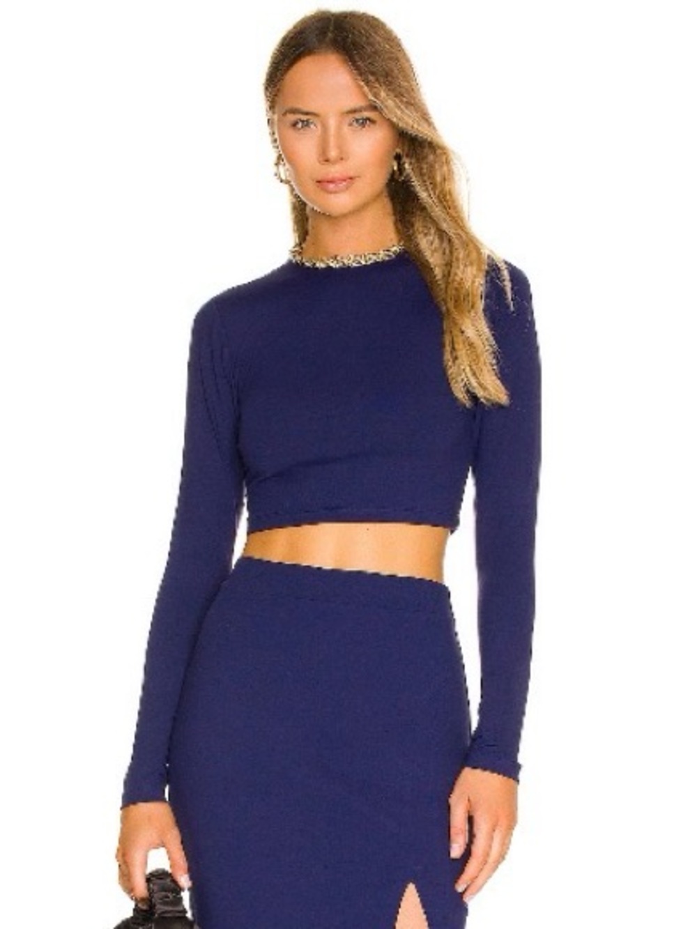 Susana Monaco Cropped Long Sleeve Top